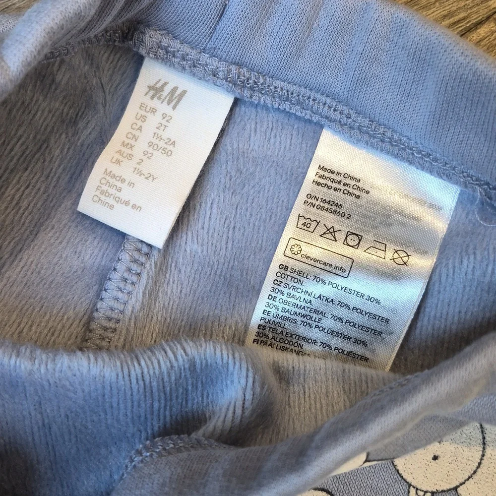 H&M Light Blue Baby Outfit with Bear Design 2T